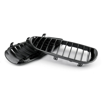 Calandre Avant BMW Série 6 E63 E64 Noir Brillant 2004-2010 - vue de dessus - Becquet Voiture