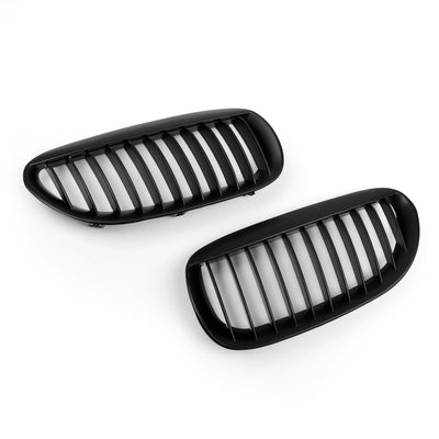 Calandre Avant BMW Série 6 E63 E64 Noir Brillant 2004-2010 - vue de profil - Becquet Voiture
