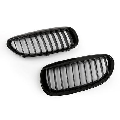 Calandre Avant BMW Série 6 E63 E64 Noir Brillant 2004-2010 - vue de trois-quarts - Becquet Voiture