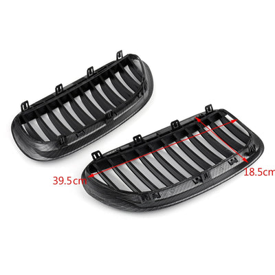 Calandre Avant BMW Série 6 E63 E64 Noir Brillant 2004-2010 - vue rapprochée - Becquet Voiture