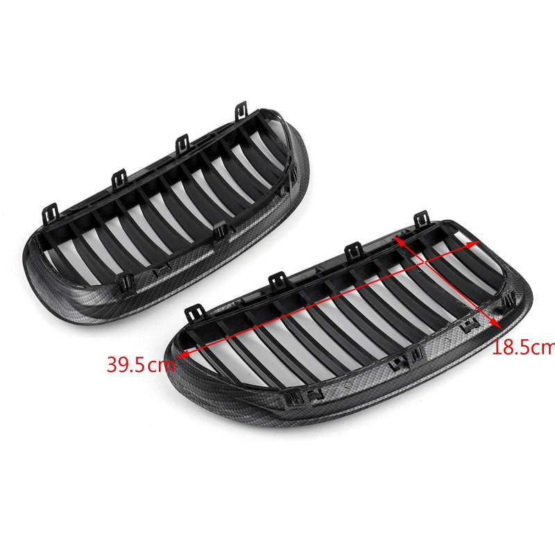 Calandre Avant BMW Série 6 E63 E64 Noir Brillant 2004-2010 - vue rapprochée - Becquet Voiture