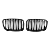 Frontgrill BMW X5 E70 X6 E71 Schwarz glänzend 2007-2014 - Draufsicht - Becquet Voiture
