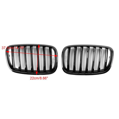 Calandre Avant BMW X5 E70 X6 E71 Noir Brillant 2007-2014 - vue de profil - Becquet Voiture