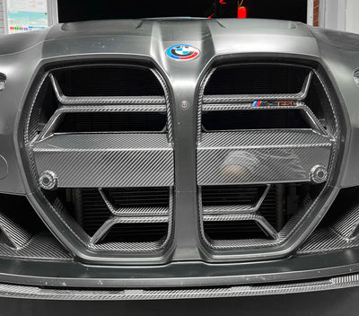 Calandre Avant Carbone CSL BMW G80 G82 M3 M4 - vue de profil - Becquet Voiture