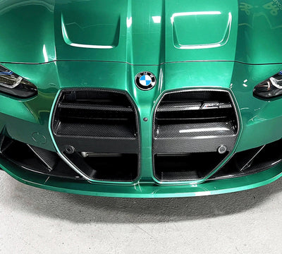 Calandre Avant Carbone Style V BMW G80 G81 G82 G83 - installé sur véhicule - Becquet Voiture