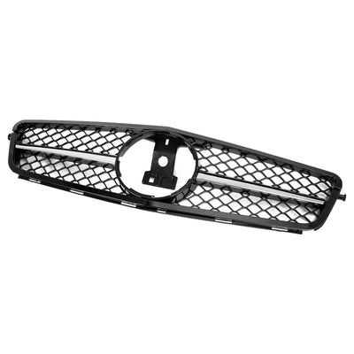 Calandre Avant Chrome Mercedes Classe C W204 2008-2014 - vue de trois-quarts 2 - Becquet Voiture
