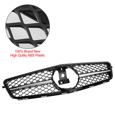 Calandre Avant Chrome Mercedes Classe C W204 2008-2014 - vue rapprochée - Becquet Voiture