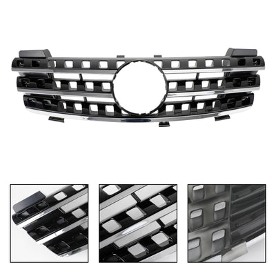 Calandre Avant Chrome Noir Mercedes ML W164 2005-2008 - détail du montage - Becquet Voiture