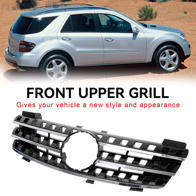 Calandre Avant Chrome Noir Mercedes ML W164 2005-2008 - installé sur véhicule - Becquet Voiture