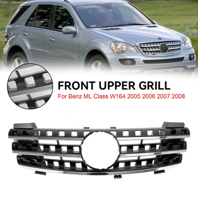 Calandre Avant Chrome Noir Mercedes ML W164 2005-2008 - packshot studio - Becquet Voiture