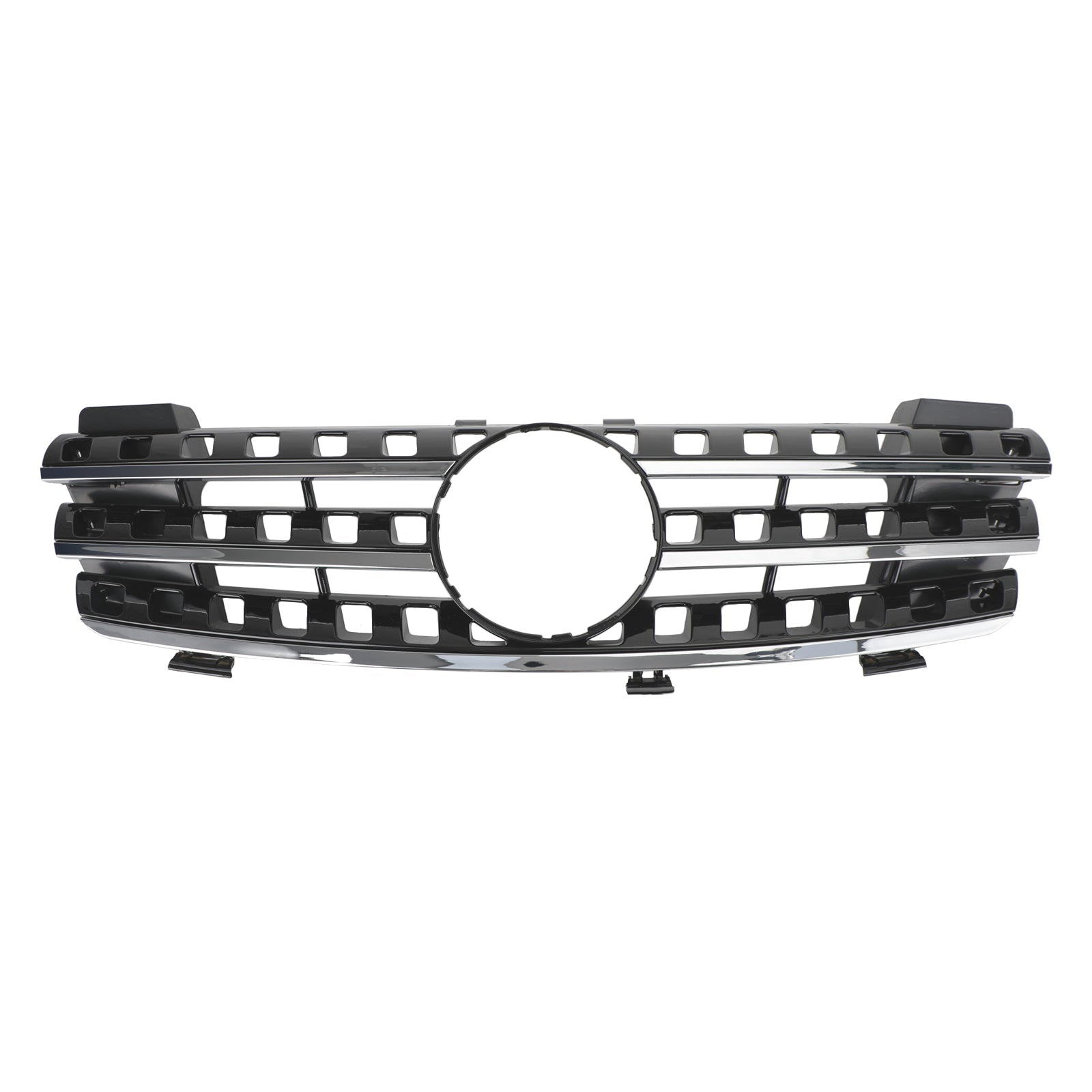 Calandre Avant Chrome Noir Mercedes ML W164 2005-2008 - vue de face - Becquet Voiture