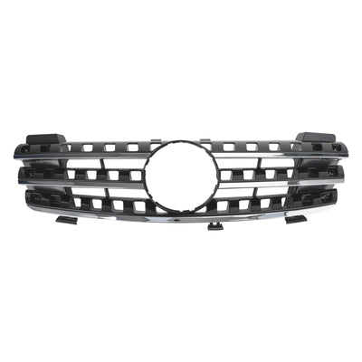 Calandre Avant Chrome Noir Mercedes ML W164 2005-2008 - vue de face - Becquet Voiture