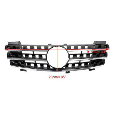 Calandre Avant Chrome Noir Mercedes ML W164 2005-2008 - vue de profil - Becquet Voiture