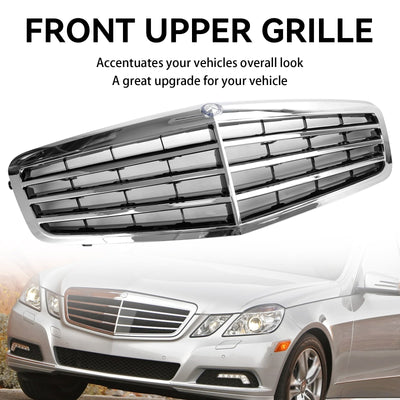 Calandre Avant Chromée Mercedes Classe E W212 2010-2013 - installé sur véhicule - Becquet Voiture