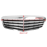Verchromter Kühlergrill Mercedes E-Klasse W212 2010–2013 - Dreiviertelansicht - Becquet Voiture