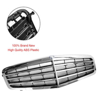Verchromter Kühlergrill Mercedes E-Klasse W212 2010–2013 - Nahansicht - Becquet Voiture