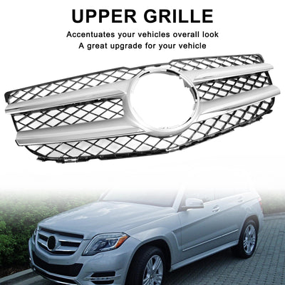 Calandre Avant Chromée Supérieure Mercedes GLK X204 2013-2015 - vue de trois-quarts - Becquet Voiture
