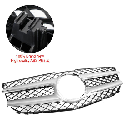 Calandre Avant Chromée Supérieure Mercedes GLK X204 2013-2015 - vue rapprochée - Becquet Voiture