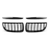 Calandre Avant Double Lame Noir Brillant BMW E90 Berline Wagon 2004-2007 - détail du montage - Becquet Voiture