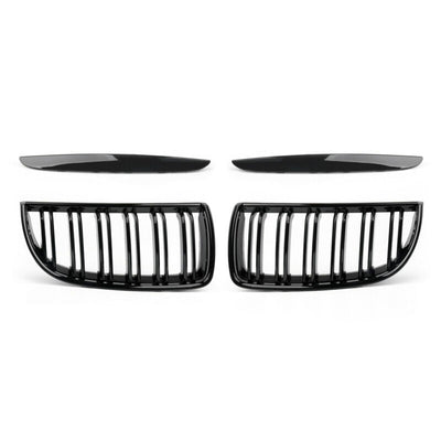 Calandre Avant Double Lame Noir Brillant BMW E90 Berline Wagon 2004-2007 - vue arrière - Becquet Voiture