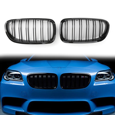 Calandre Avant Double Ligne BMW Série 5 F10 F18 2010-2016 - vue de face - Becquet Voiture