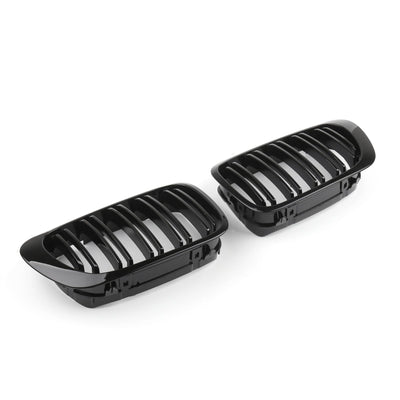 Calandre Avant Double Ligne Noir Brillant BMW E46 Coupé Cabriolet 1998-2001 - vue arrière - Becquet Voiture
