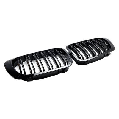 Calandre Avant Double Ligne Noir Brillant BMW E46 Coupé Cabriolet 1998-2001 - vue de face 2 - Becquet Voiture