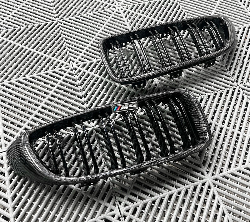 Calandre Avant Fibre Carbone BMW F80 F82 F83 - vue arrière - Becquet Voiture