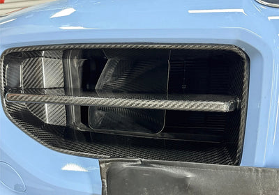 Calandre Avant Fibre Carbone BMW G87 M2 - installé sur véhicule - Becquet Voiture