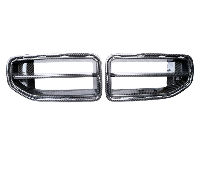 Carbon Fiber Front Grille BMW G87 M2 - front view - Becquet Voiture