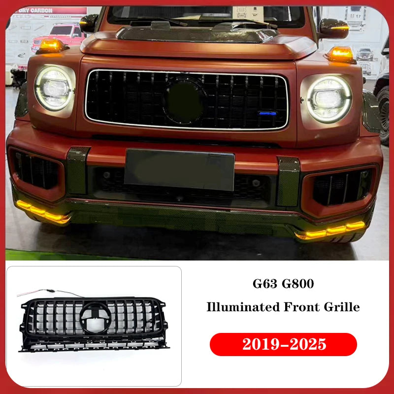 Calandre Avant LED Mercedes Classe G W464 W465 Style Brabus - vue de face - Becquet Voiture