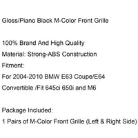 M-Color Kühlergrill Schwarz glänzend BMW E63 E64 645i 650i M6 - Studio-Packshot - Becquet Voiture