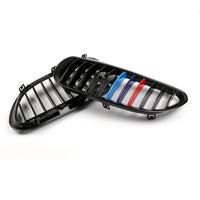 M-Color Kühlergrill Schwarz glänzend BMW E63 E64 645i 650i M6 - Dreiviertelansicht - Becquet Voiture