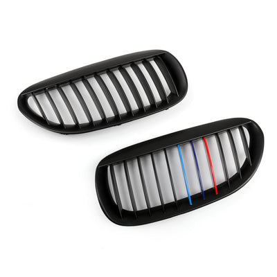 Calandre Avant M-Color Noir Brillant BMW E63 E64 645i 650i M6 - vue rapprochée - Becquet Voiture