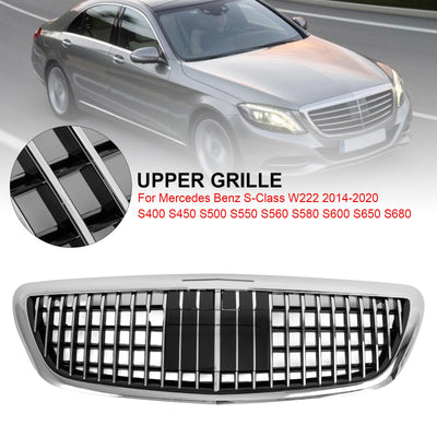 Calandre Avant Maybach Mercedes Classe S W222 - vue de trois-quarts - Becquet Voiture