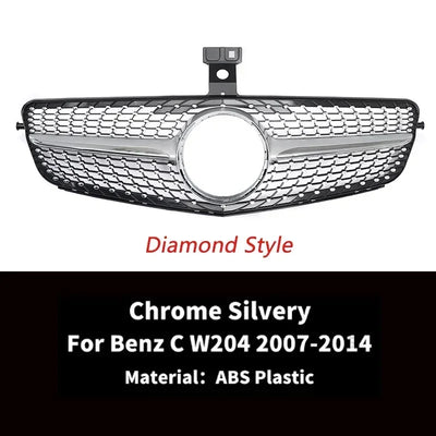 Calandre Avant Mercedes Classe C W204 Look GT - détail du montage - Becquet Voiture