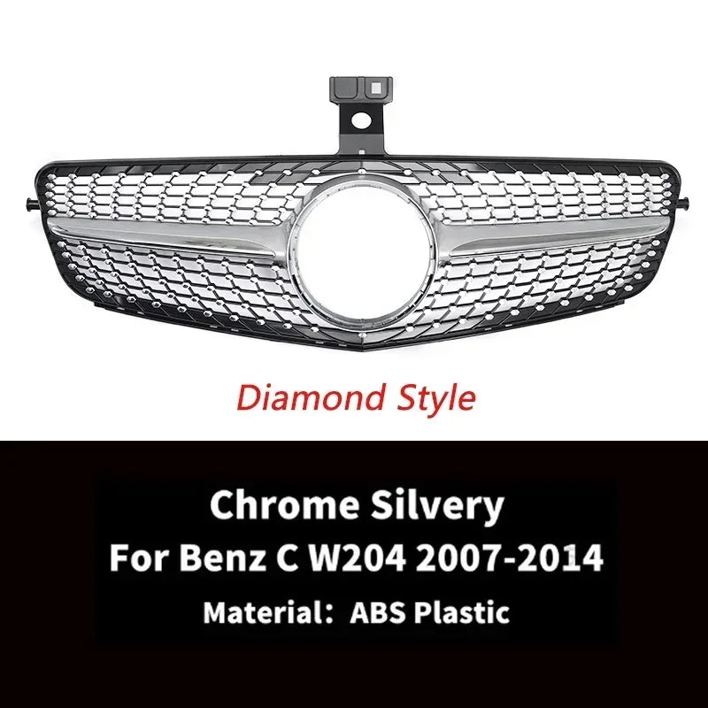 Calandre Avant Mercedes Classe C W204 Look GT - détail du montage - Becquet Voiture