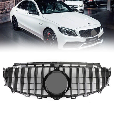 Calandre Avant Mercedes W213 AMG 2016-2019 Noir Brillant - vue arrière - Becquet Voiture