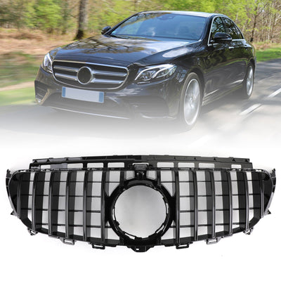 Calandre Avant Mercedes W213 AMG 2016-2019 Noir Brillant - vue de face - Becquet Voiture
