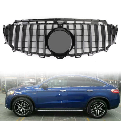 Calandre Avant Mercedes W213 AMG 2016-2019 Noir Brillant - vue de profil - Becquet Voiture