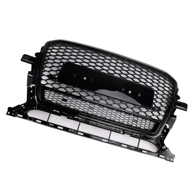 Calandre Avant Nid d'Abeille Noir Brillant Audi Q5 2013-2017 - installé sur véhicule - Becquet Voiture