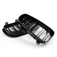 Gloss Black Front Grille BMW 1 Series E81 E87 E82 E88 128i 135i 2008-2012 - rear view - Becquet Voiture
