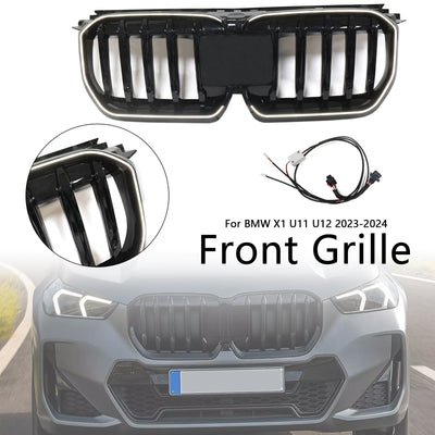 Calandre Avant Noir Brillant BMW X1 U11 U12 2023-2024 - installé sur véhicule - Becquet Voiture