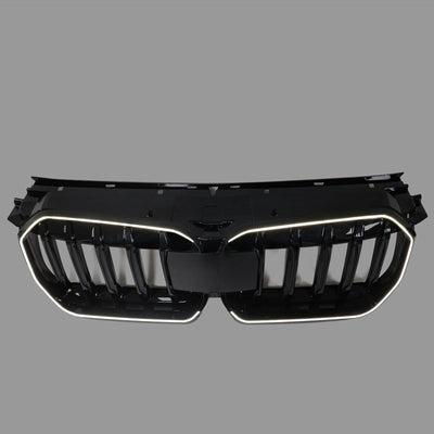 Calandre Avant Noir Brillant BMW X1 U11 U12 2023-2024 - vue de profil 2 - Becquet Voiture