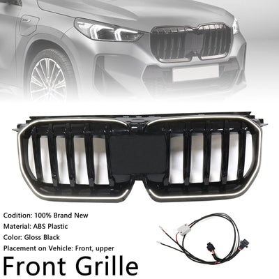 Calandre Avant Noir Brillant BMW X1 U11 U12 2023-2024 - vue de profil - Becquet Voiture