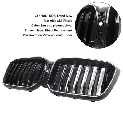 Calandre Avant Noir Brillant BMW X3 G01 X4 G02 2022-2025 - installé sur véhicule - Becquet Voiture