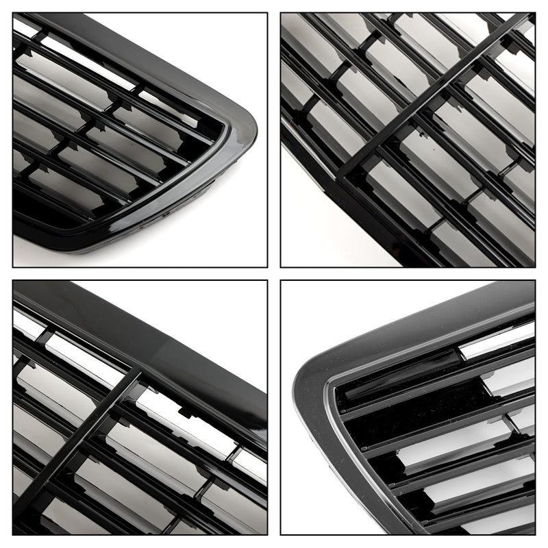 Kühlergrill Schwarz Glänzend Mercedes E-Klasse W211 2002-2006 - Montagedetail - Becquet Voiture