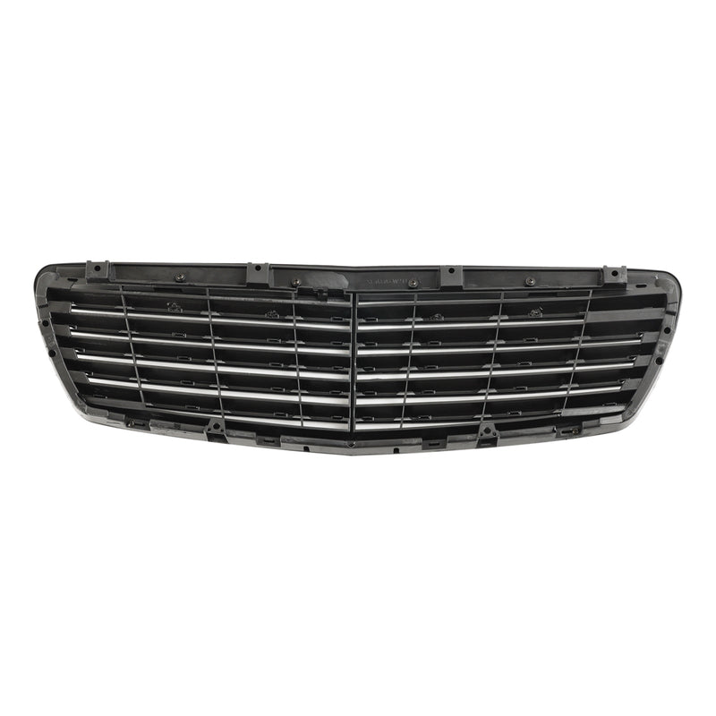 Kühlergrill Schwarz Glänzend Mercedes E-Klasse W211 2002-2006 - am Fahrzeug montiert - Becquet Voiture