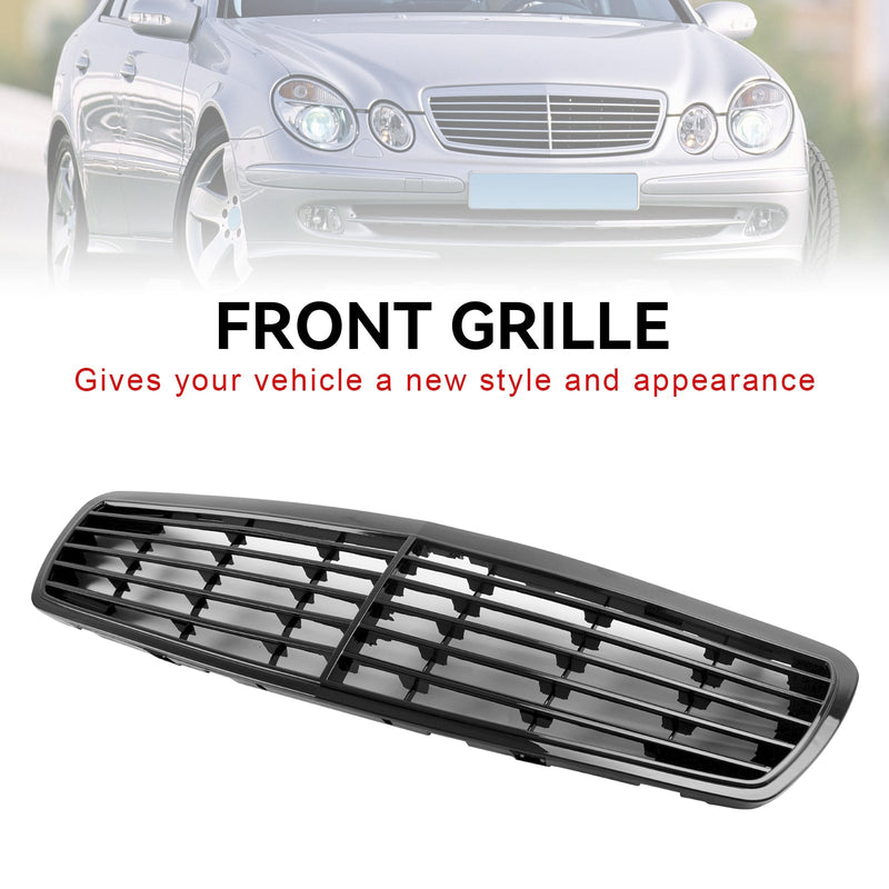 Kühlergrill Schwarz Glänzend Mercedes E-Klasse W211 2002-2006 - Rückansicht - Becquet Voiture