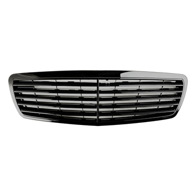 Calandre Avant Noir Brillant Mercedes Classe E W211 2002-2006 - vue de face - Becquet Voiture